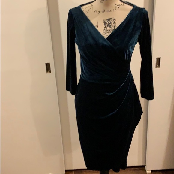 Betsey Johnson Dresses & Skirts - Betsy Johnson Midi Green Suede Cocktail Dress